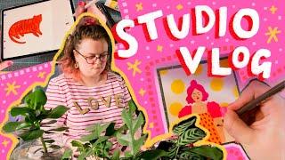 Studio Vlog 003 - Talking About Failure, Lots of Etsy Orders, Patreon Rewards + Gouache Paintings!