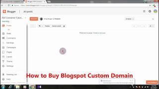 How to Buy Blogspot Custom Domain for Blogger Video Tutorial