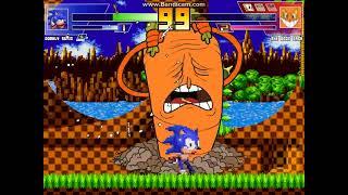 MUGEN battle #5371: Dorkly Sonic vs Cuphead Bosses