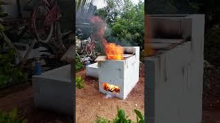 Rocket Stove Pembakar Sampah Skala Rumah #garden #gardening