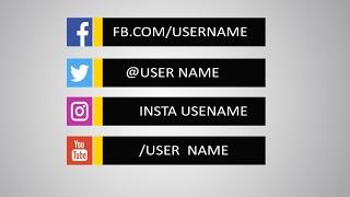 Adobe After effect Clean simple Social Media lower third template Free download