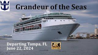 Grandeur Of The Seas departing Tampa, FL June 22, 2024 in 4K