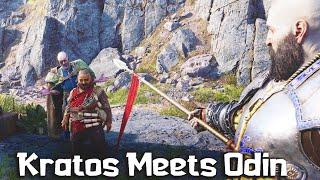 Kratos Meets Odin in God of War Ragnarök