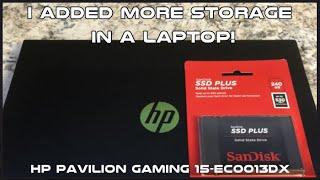 How To Install an SSD (or M.2) IN A Laptop! HP Gaming Pavilion 15-EC0013DX