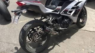 Kawasaki ninja 300 with SC Project exhaust testing sound