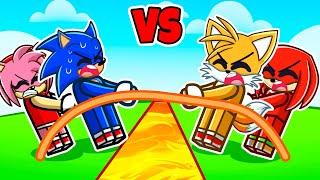 SONIC vs TAILS in Roblox TUG OF WAR Simulator!