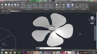 AutoCAD 3D Fan, Basic Beginner Training, 3D modeling