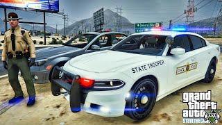 The Longest pursuit in GTA 5| Illinois State Trooper| GTA 5 Mod Lspdfr| 4K