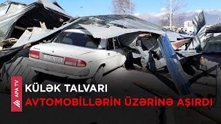 Güclü külək Qəbələdə fəsadlara səbəb oldu – APA TV