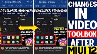 Changes In Video Toolbox After MIUI 12 In Redmi Note 8 || Video Toolbox Miui || Add Apps