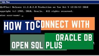 How to Connect with Oracle Database | Open sql plus in Command prompt