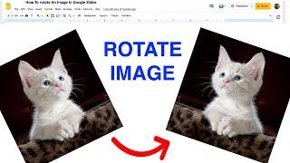 How to Rotate an Image in Google Slides