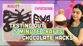 Trying Out Viral Chocolate Hacks By 5 Minute Crafts | Yashita Rai