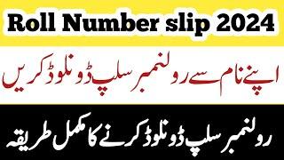 How to download roll no slip 2024/roll number slips  2024 nikalne ka tarika/9th 10th 11th and 12th