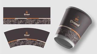 FAST and SIMPLE PAPER CUP Sleeve Design Tutorial with CorelDraw