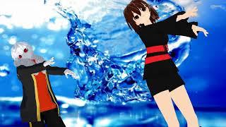 Attention fell frisk and fell sans mmd