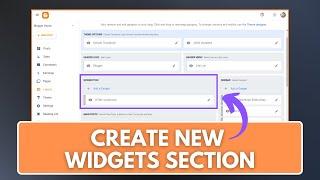 How to Create New Widget sections in Blogger Website