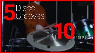 5 Disco Grooves in 10 minutes | Easy Drum Lesson | TobyJonesDrums