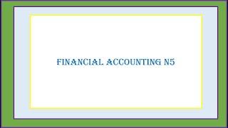 FINANCIAL ACCOUNTING N5 LEDGER ACCOUNTS VALUE ADDED TAX VAT