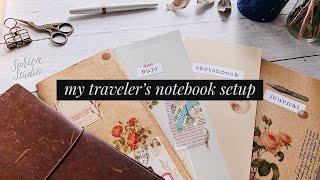 my traveler's notebook setup · bullet journal, sketchbook & journal