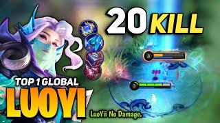 20 KILL! Insane Burst Damage Luo yi Best Build 2021 [ Top 1 Global Luo yi Gameplay ] Mobile Legends