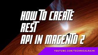 How to create rest api in magento 2