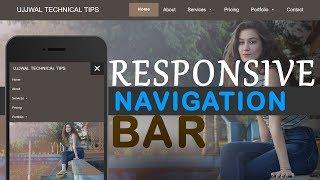 Responsive Dropdown Navigation Bar With Html CSS & Javascript  [with SOURCE CODE]