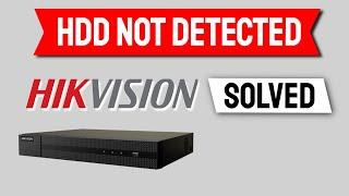 Hikvision NVR Hard Drive Not Detected