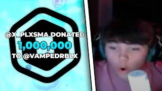 Surprising a Roblox streamer with $1,000,000 Robux!