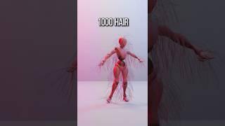 100 vs 100k hair in 3d blender #3danimation #blender3dmodeling #blender3danimation