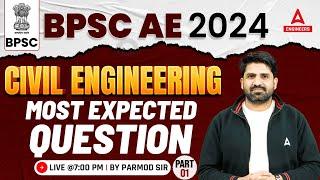 BPSC AE 2024 | BSPC AE Civil Engineering Most Expected Question #1 | By Pramod Sir