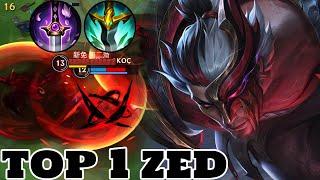 Wild Rift Zed - Top 1 Zed Gameplay Rank Season14