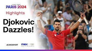 Intense tie-break set as Novak Djokovic knocks out Stefanos Tsitsipas  | #Paris2024 #Olympics