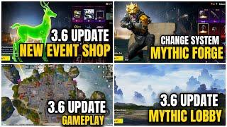 BIG CHANGE IN MYTHIC FORGE‼️ 3.6 UPDATE IS HERE NEW MYTHIC LOBBY | 3.6 UPDATE GAMEPLAY PUBG MOBILE