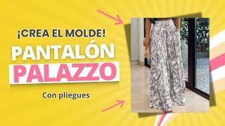 Cómo hacer el MOLDE del PANTALÓN PALAZZO con PLIEGUES /Tutorial/ Premium Academy