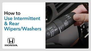 How to Use Intermittent & Rear Wipers/Washers