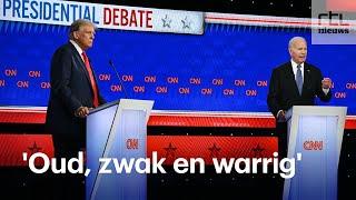 Biden maakt slechte beurt in eerste tv-debat met Trump