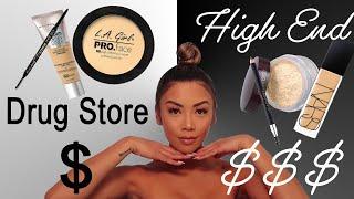 Full Face: Drugstore VS Highend Makeup | Liane V