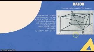 Hubungan Diagonal Ruang, Diagonal Bidang, dan Bidang Diagonal Kelas 8