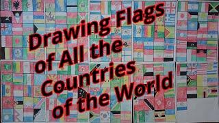 197 country flags Drawing | Easy flag drawings