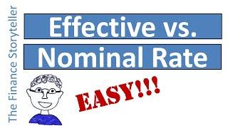 Effective annual interest rate (EAR) vs nominal rate