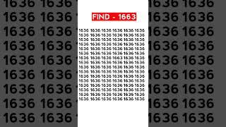 Let See How Genius You are - Find 1663 #Shorts