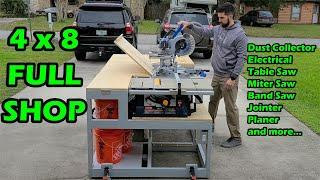 4x8 Workbench, Tools, Vacuum, Power and Dust Separator