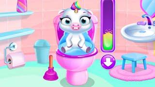 Играем в игру Мой маленький Радужный Единорог Выращиваем и Ухаживаем/ Baby rainbow unicorn/Зырики ТВ