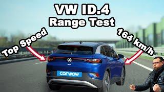 VW ID.4  200km unter Top Speed ? - Range Test - 100-160km/h - Autobahn - Reichweite