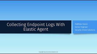 Collecting Endpoint Logs with Elastic Agent