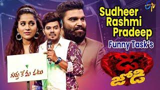 Sudigali Sudheer, Rashmi & Pradeep | Funny Jokes | Dhee Jodi | ETV Telugu