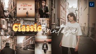 Classic Vintage - Lightroom Preset | Vintage Preset | Retro Preset | Vintage Old School