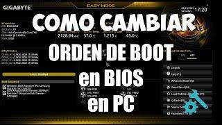   Cambiar orden de arranque o booteo (BIOS - UEFI) en PC