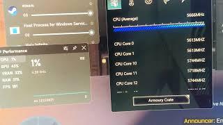 Ryzen 7950x CPU 5.7GHz in game Overclock on Crosshair Hero E670E RTX 4090 Zotac